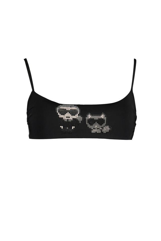 2934KARL LAGERFELD BEACHWEAR COSTUME PARTE SOPRA DONNA NERO