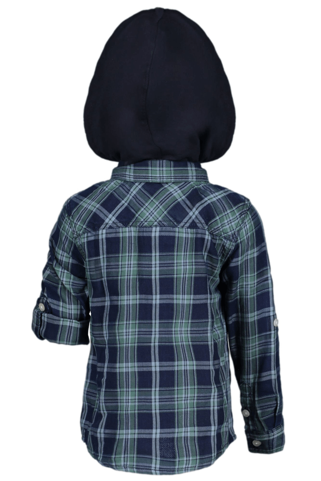 8126GUESS JEANS CAMICIA MANICHE LUNGHE BAMBINO BLU