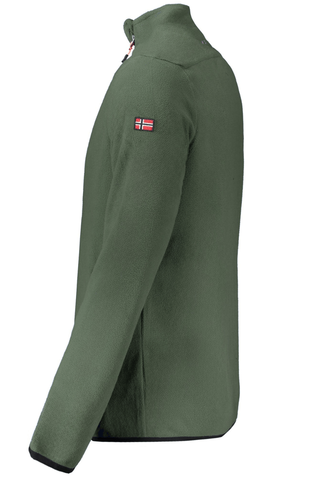 10189NORWAY 1963 FELPA CON ZIP UOMO VERDE