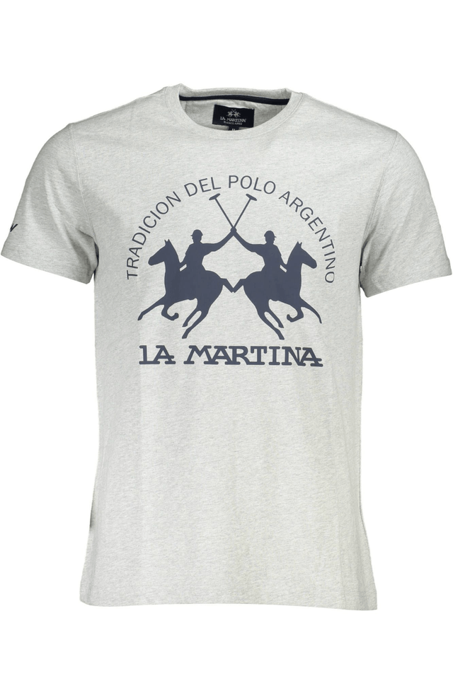 3862LA MARTINA T-SHIRT MANICHE CORTE UOMO GRIGIO