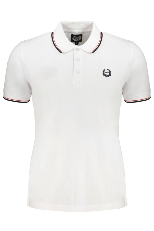 9575GIAN MARCO VENTURI POLO MANICHE CORTE UOMO BIANCO