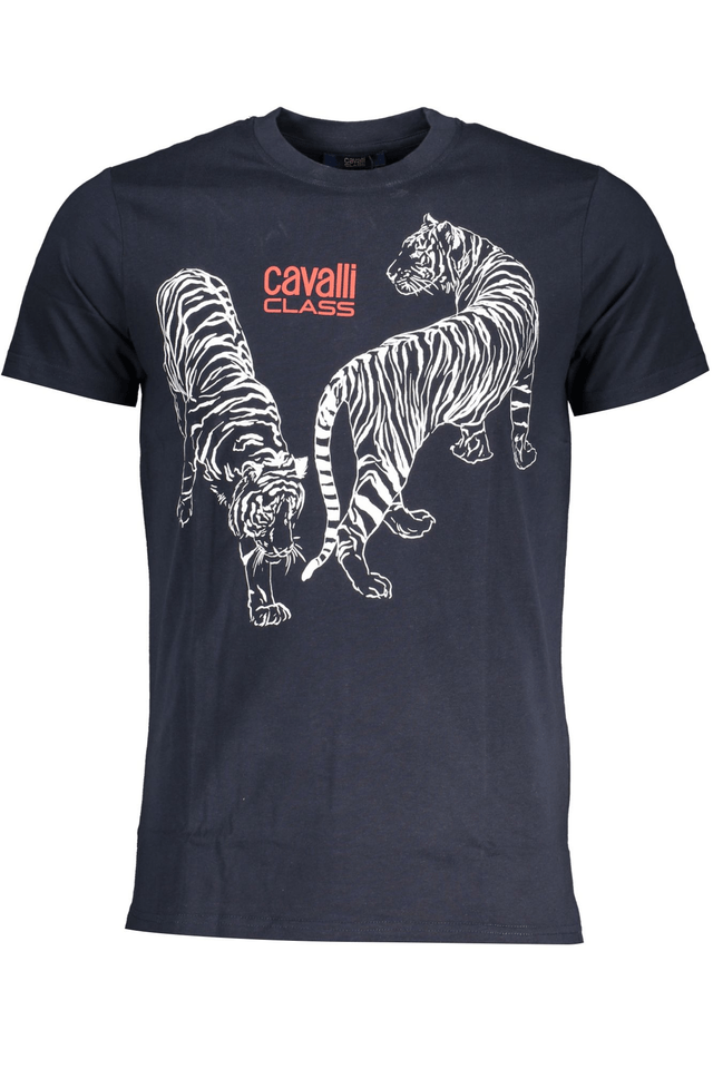 7738CAVALLI CLASS T-SHIRT MANICHE CORTE UOMO BLU
