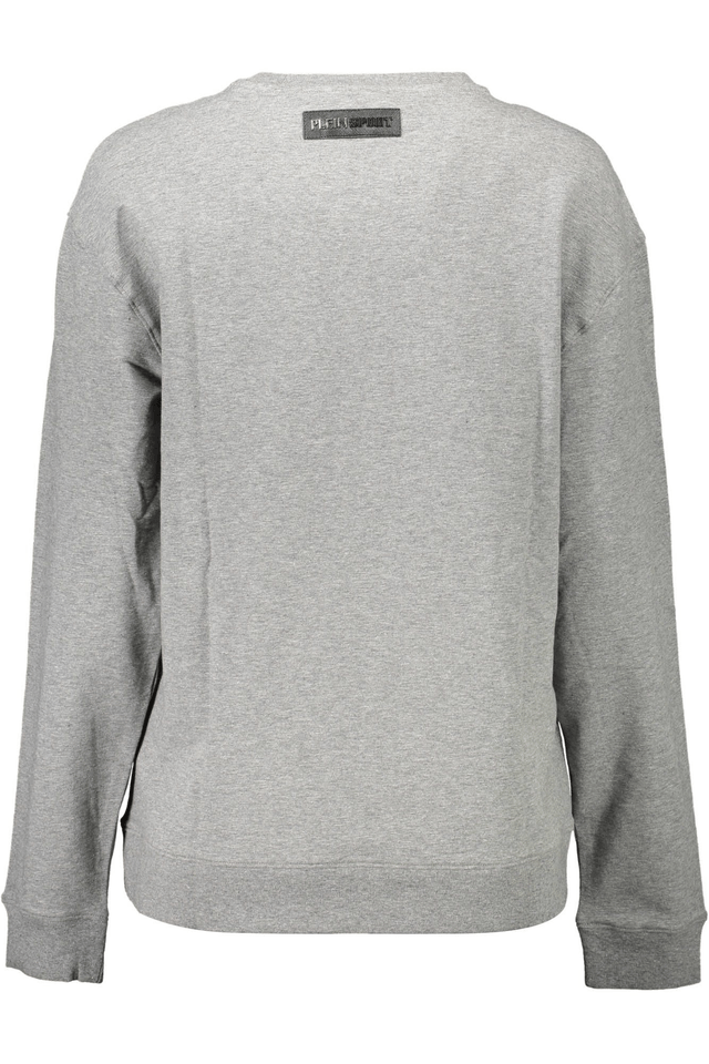 1095PLEIN SPORT FELPA SENZA ZIP DONNA GRIGIO