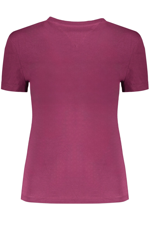 TOMMY HILFIGER T-SHIRT MANICHE CORTE DONNA VIOLA