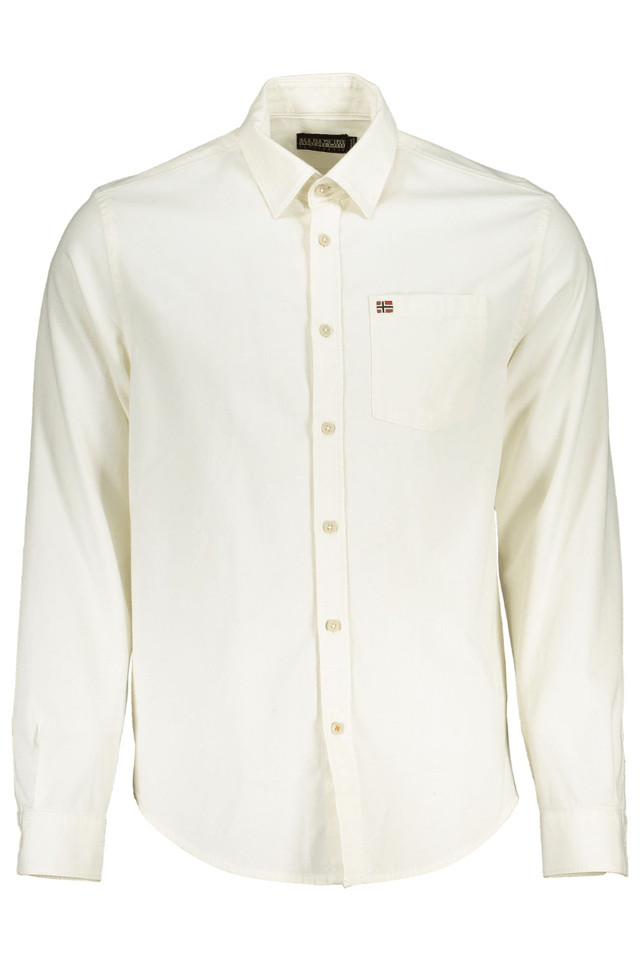 5620NAPAPIJRI CAMICIA MANICHE LUNGHE UOMO BIANCO