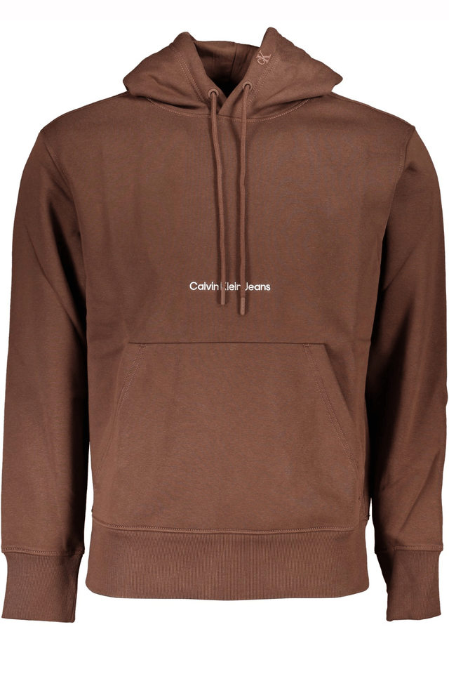 5500CALVIN KLEIN FELPA SENZA ZIP UOMO MARRONE