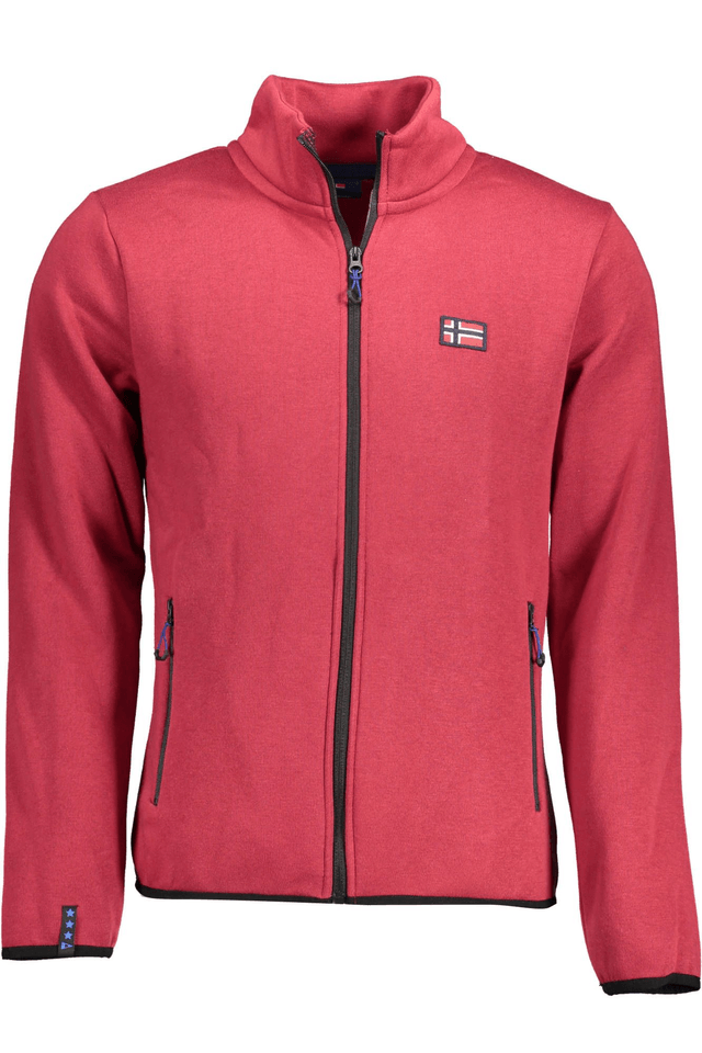 2651NORWAY 1963 FELPA CON ZIP UOMO ROSSO