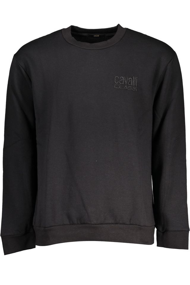 7749CAVALLI CLASS FELPA SENZA ZIP UOMO NERO