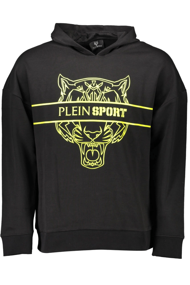 1081PLEIN SPORT FELPA SENZA ZIP UOMO NERO