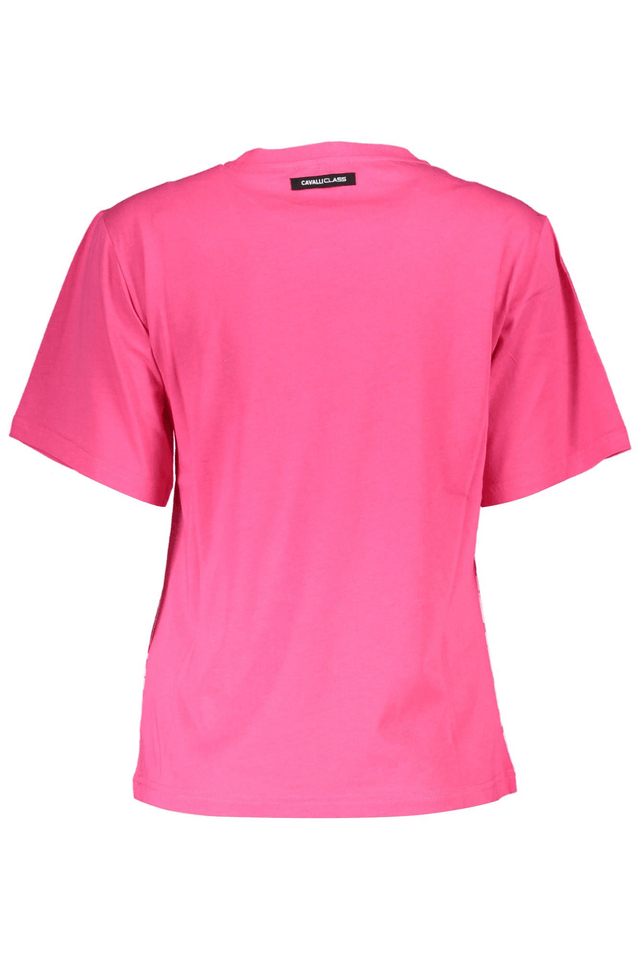 4104CAVALLI CLASS T-SHIRT MANICHE CORTE DONNA ROSA