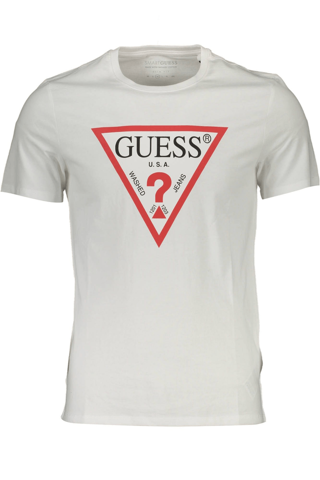 1314GUESS JEANS T-SHIRT MANICHE CORTE UOMO BIANCO