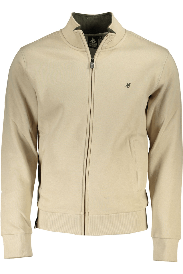 4834U.S. GRAND POLO FELPA CON ZIP UOMO BEIGE