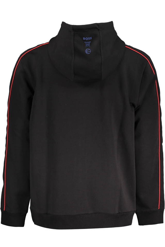 4468HUGO BOSS FELPA CON ZIP UOMO NERO