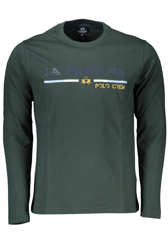 6924LA MARTINA T-SHIRT MANICHE LUNGHE UOMO VERDE