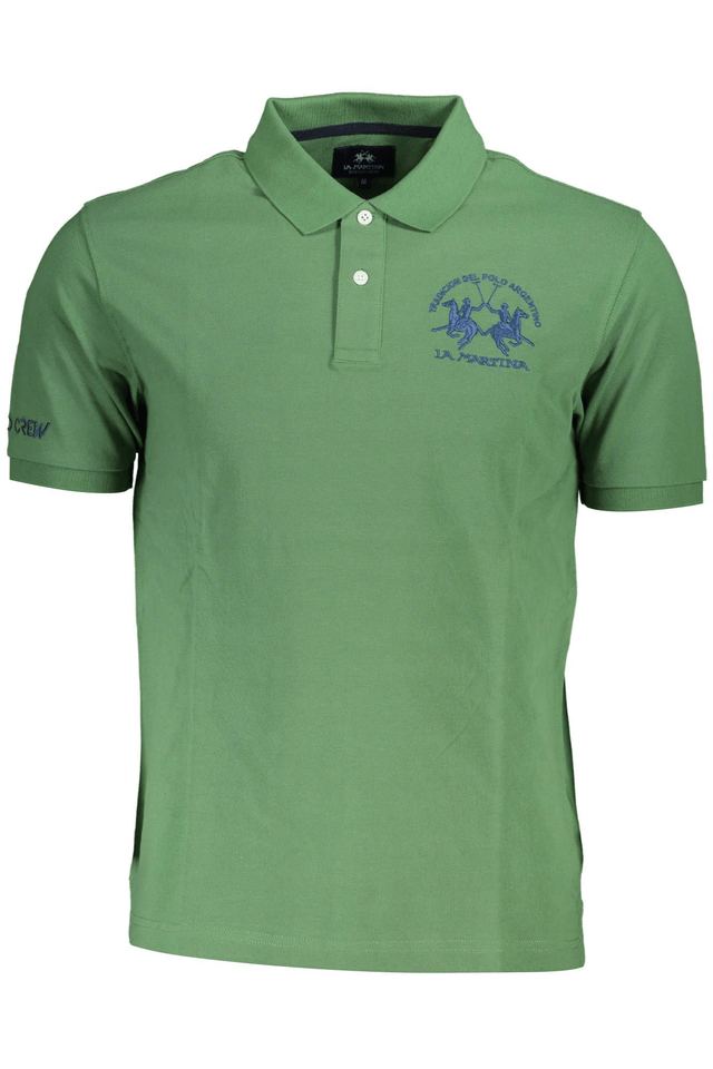 3852LA MARTINA POLO MANICHE CORTE UOMO VERDE