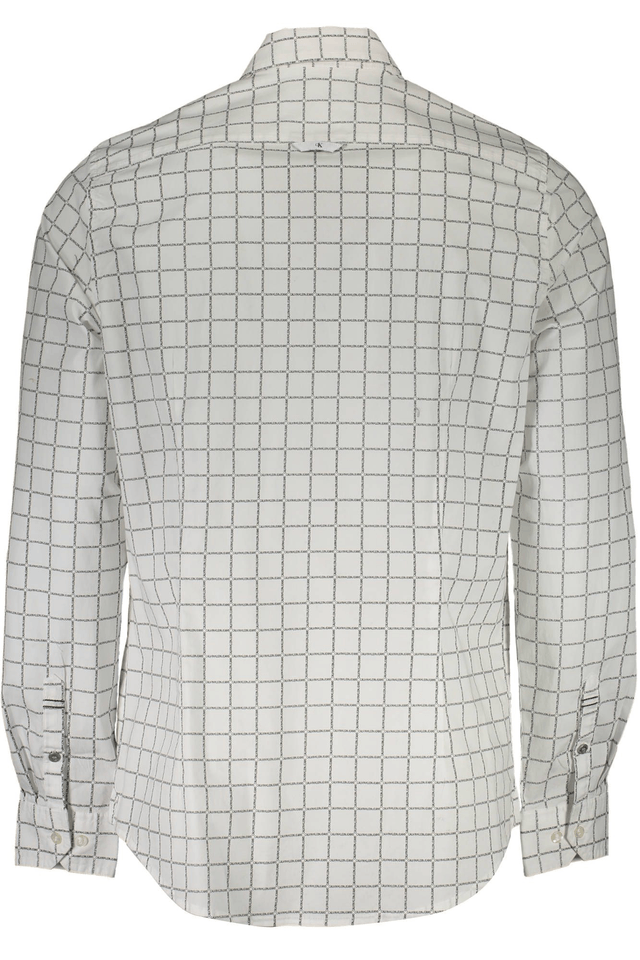 633CALVIN KLEIN CAMICIA MANICHE LUNGHE UOMO BIANCO