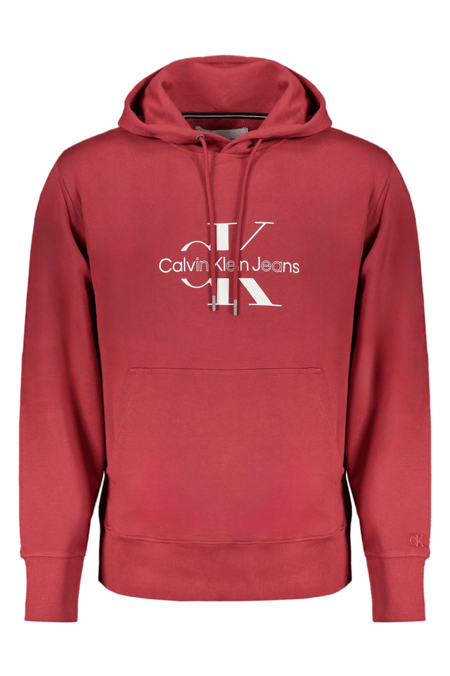 8451CALVIN KLEIN FELPA SENZA ZIP UOMO ROSSO