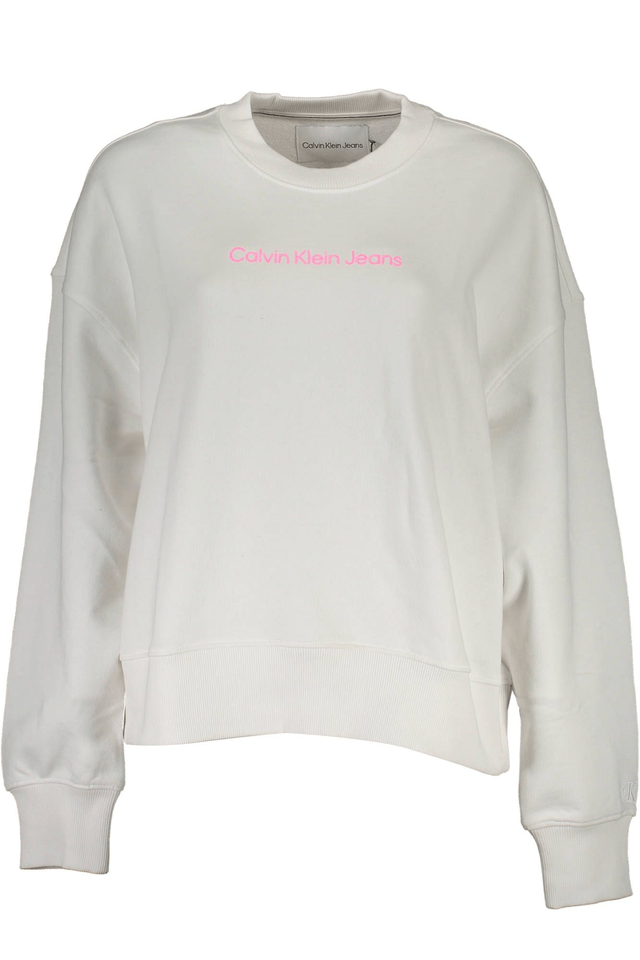 1780CALVIN KLEIN FELPA SENZA ZIP DONNA BIANCO