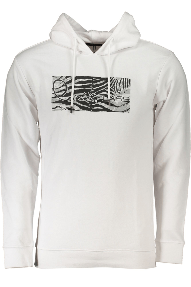 6812CAVALLI CLASS FELPA SENZA ZIP UOMO BIANCO