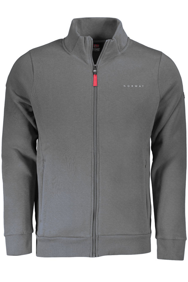 10100NORWAY 1963 FELPA CON ZIP UOMO GRIGIO