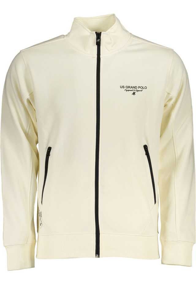 6096U.S. GRAND POLO FELPA CON ZIP UOMO BIANCO