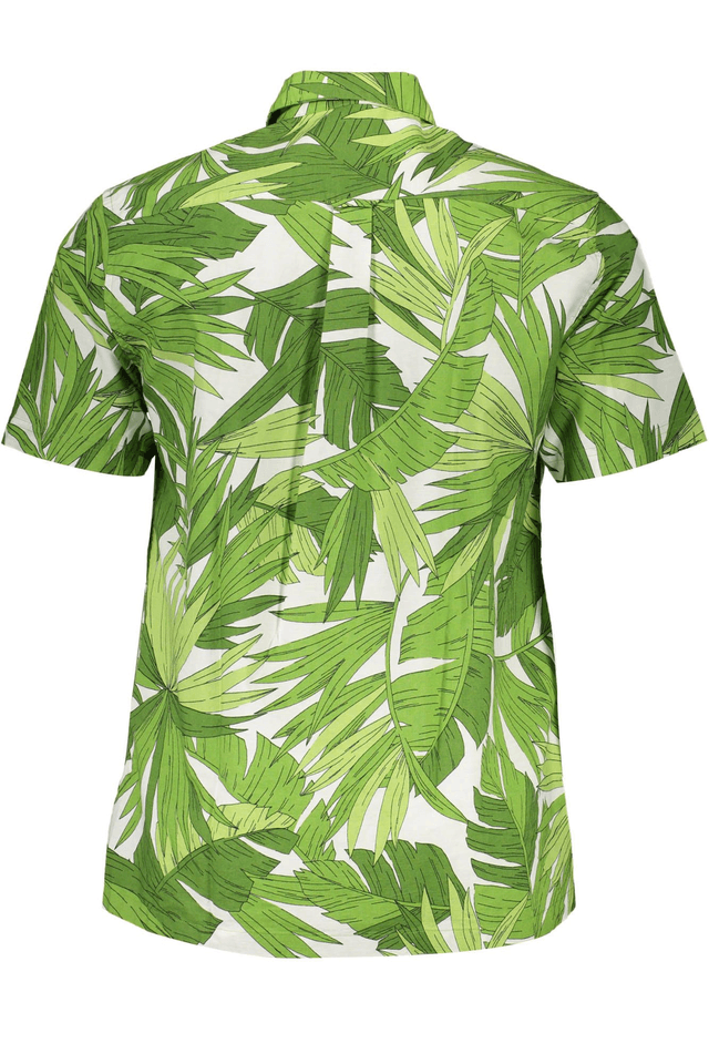 1991GANT CAMICIA MANICHE CORTE UOMO VERDE
