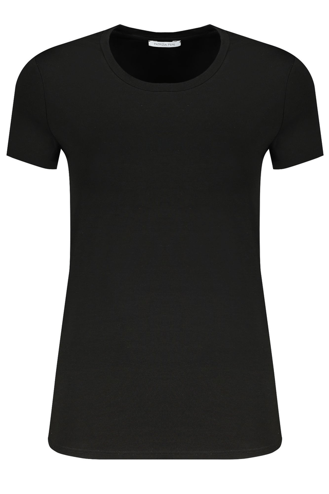 8145PATRIZIA PEPE T-SHIRT MANICHE CORTE DONNA NERO