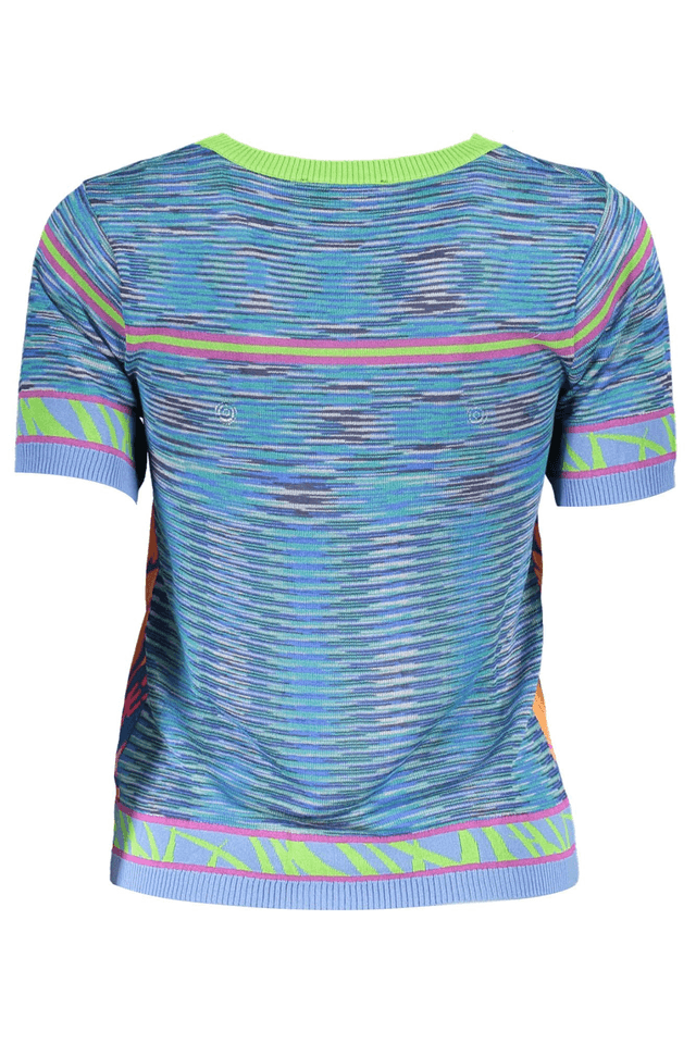 3124DESIGUAL MAGLIA DONNA AZZURRO