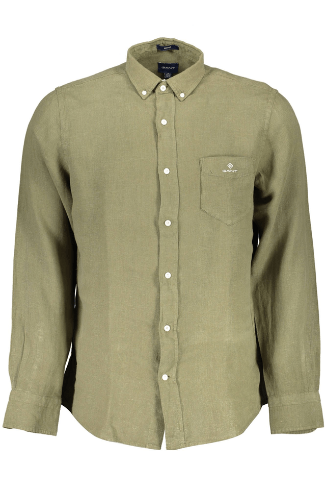 1990GANT CAMICIA MANICHE LUNGHE UOMO VERDE