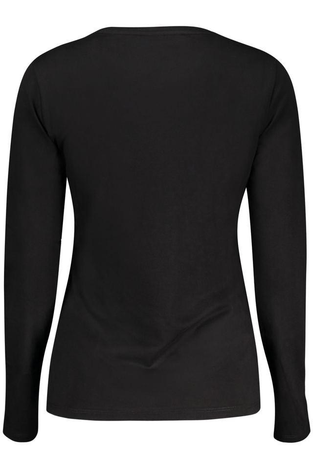 10632GUESS JEANS T-SHIRT MANICHE CORTE DONNA NERO