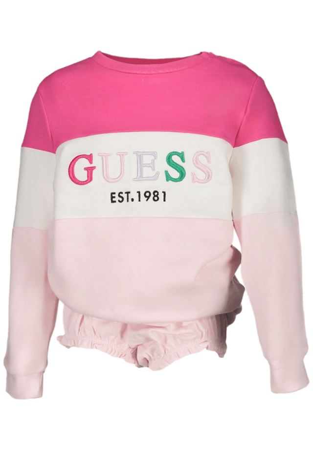 8123GUESS JEANS FELPA SENZA ZIP BAMBINA ROSA