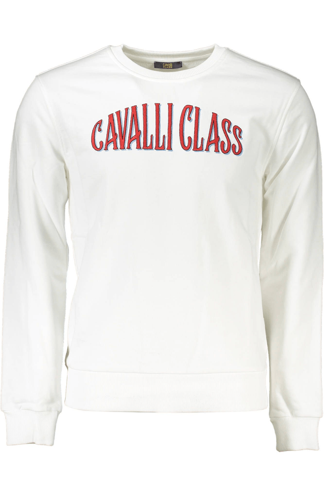 4136CAVALLI CLASS FELPA SENZA ZIP UOMO BIANCO