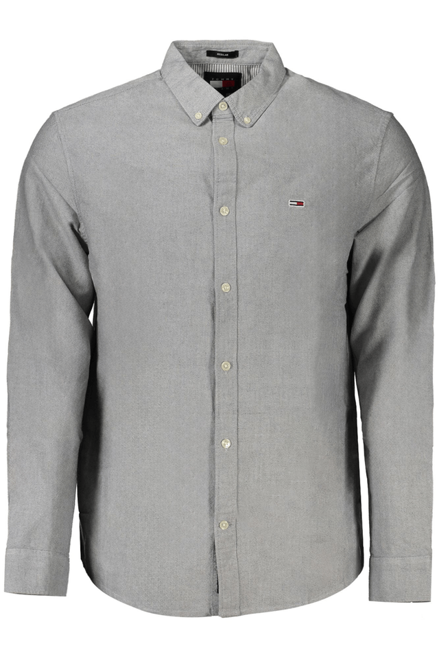 10168TOMMY HILFIGER CAMICIA MANICHE LUNGHE UOMO BLU