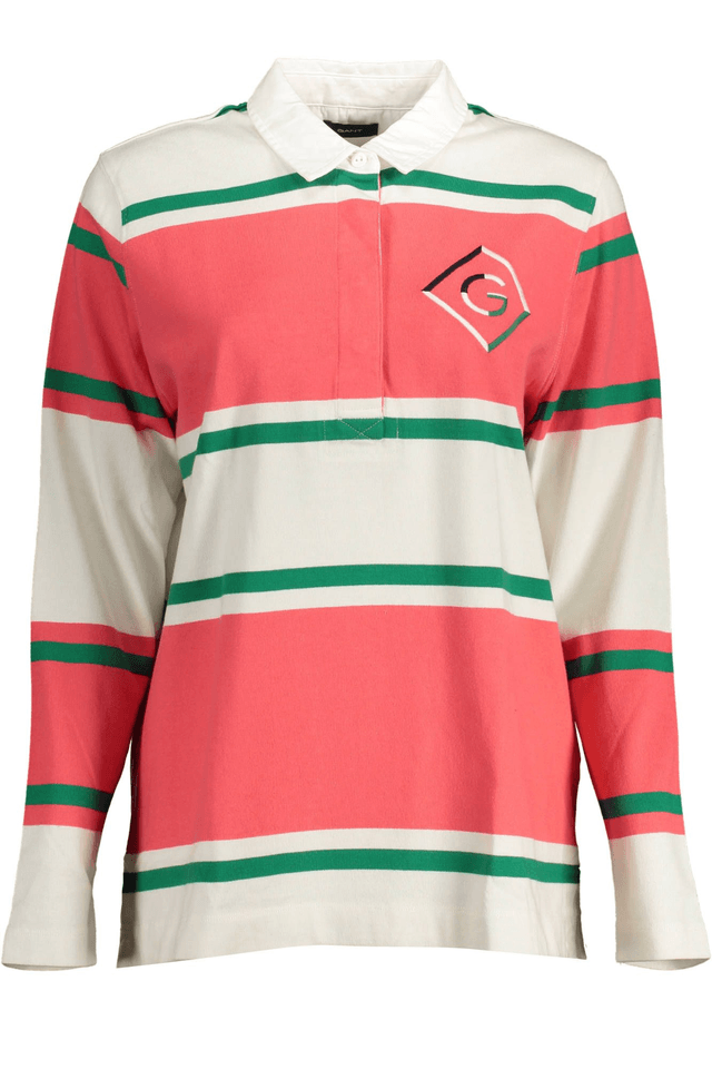 2165GANT POLO MANICHE LUNGHE DONNA ROSA