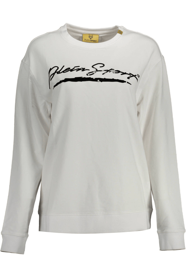 1479PLEIN SPORT FELPA SENZA ZIP DONNA BIANCO