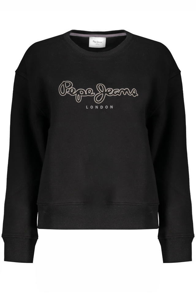 10538PEPE JEANS FELPA SENZA ZIP DONNA NERO