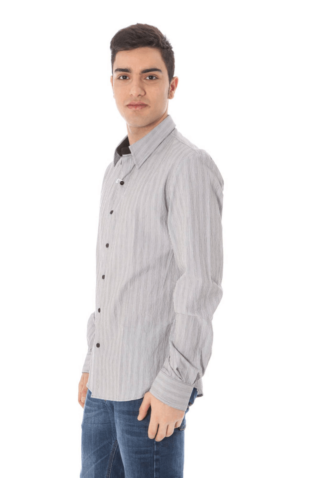407COSTUME NATIONAL CAMICIA MANICHE LUNGHE UOMO BIANCO