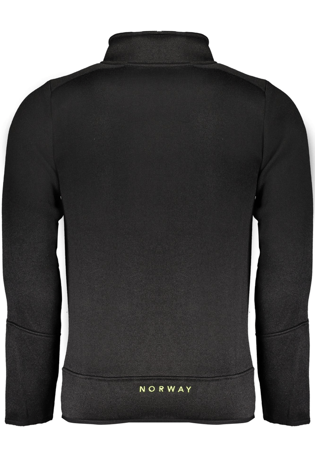 10103NORWAY 1963 FELPA CON ZIP UOMO NERO