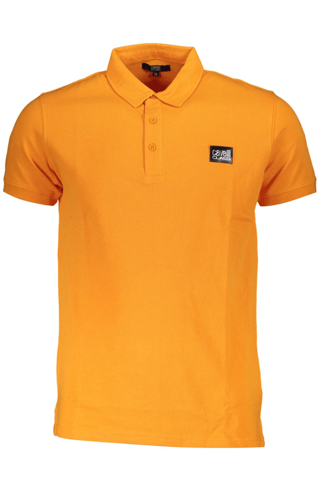 4569CAVALLI CLASS POLO MANICHE CORTE UOMO ARANCIO