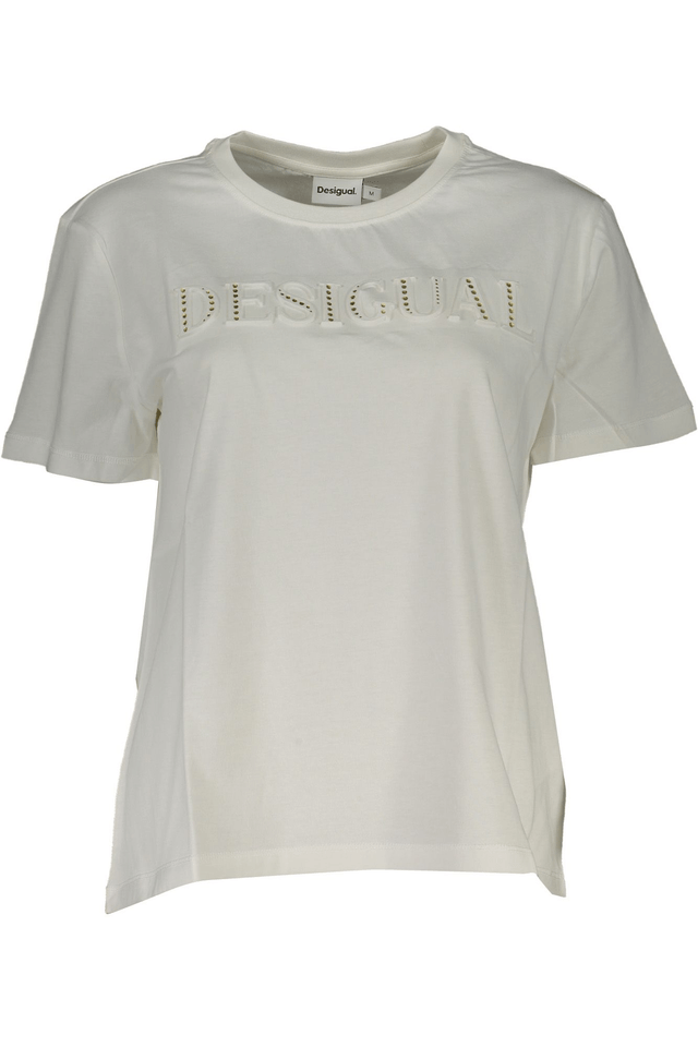 8187DESIGUAL T-SHIRT MANICHE CORTE DONNA BIANCO
