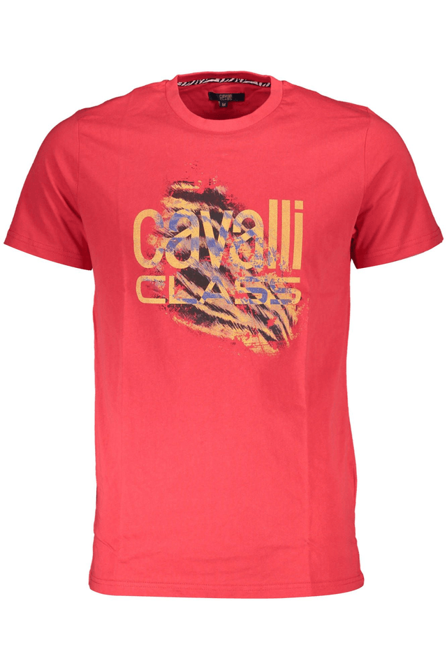4531CAVALLI CLASS T-SHIRT MANICHE CORTE UOMO ROSSO