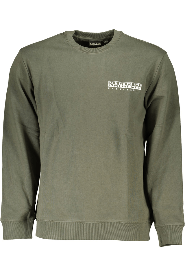 5718NAPAPIJRI FELPA SENZA ZIP UOMO VERDE