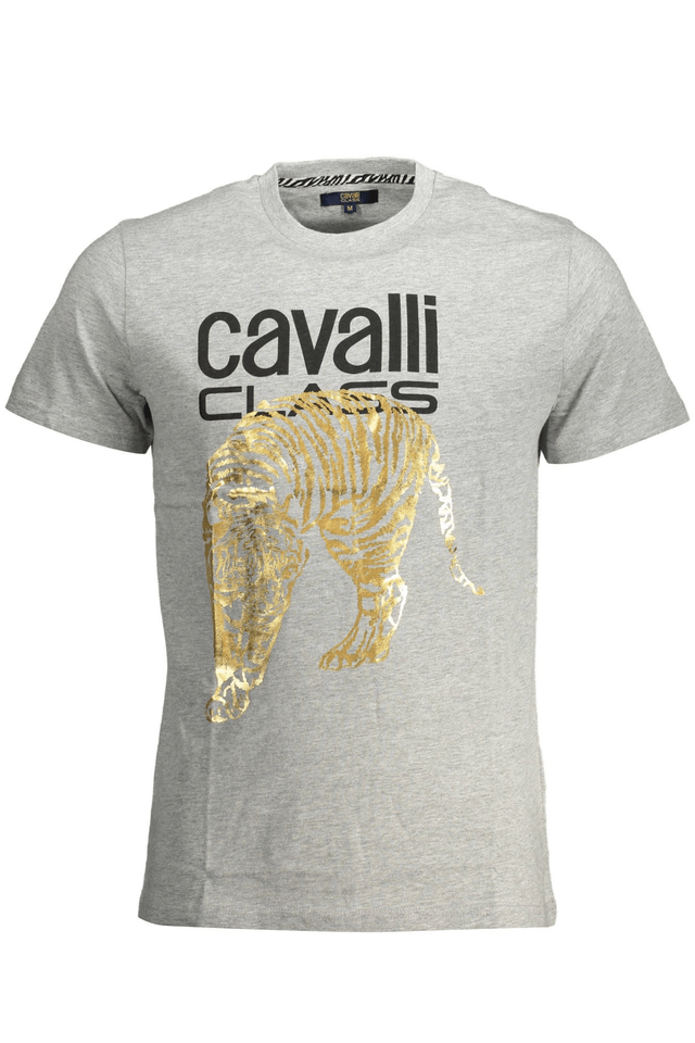 4517CAVALLI CLASS T-SHIRT MANICHE CORTE UOMO GRIGIO