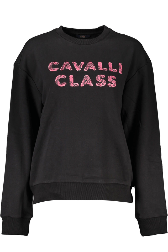 4076CAVALLI CLASS FELPA SENZA ZIP DONNA NERO