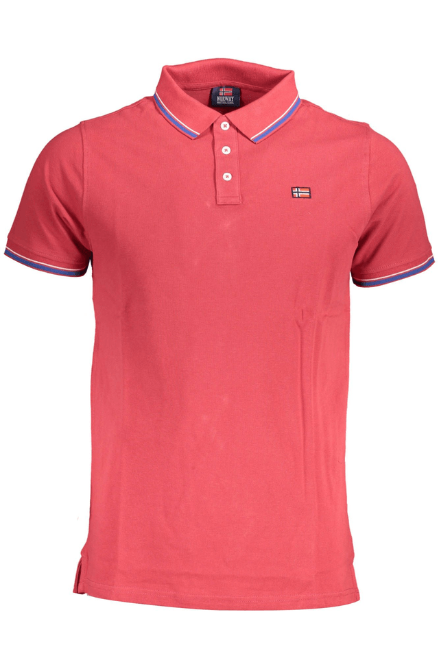 3916NORWAY 1963 POLO MANICHE CORTE UOMO ROSSO