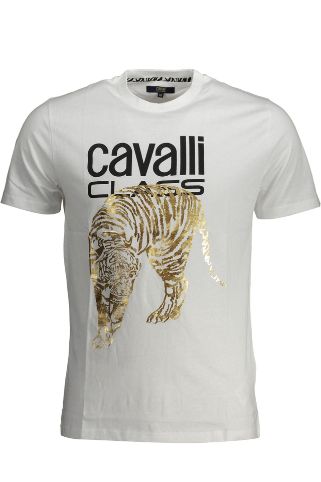 6490CAVALLI CLASS T-SHIRT MANICHE CORTE UOMO BIANCO