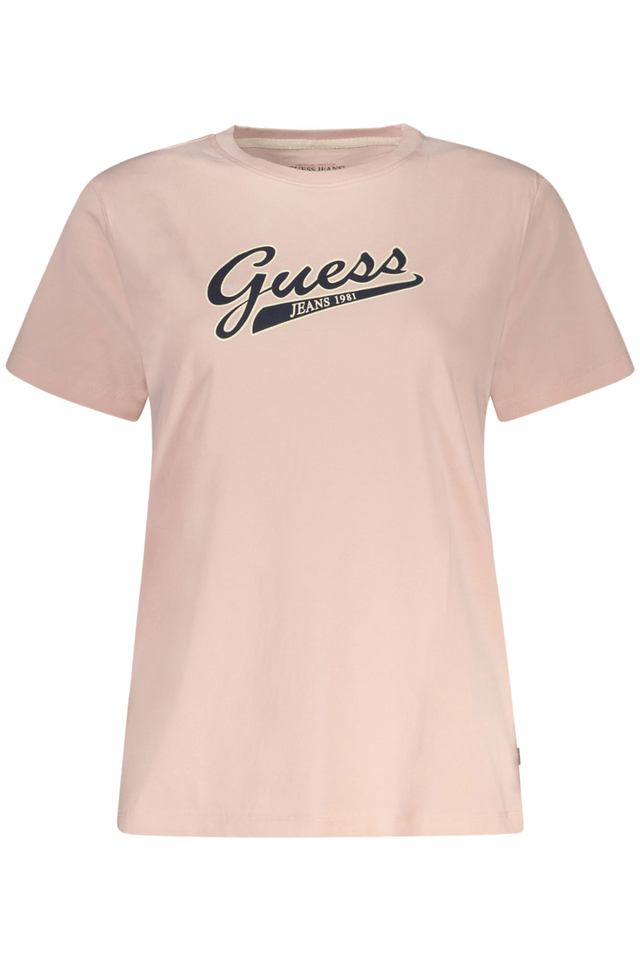 10618GUESS JEANS T-SHIRT MANICHE CORTE DONNA ROSA