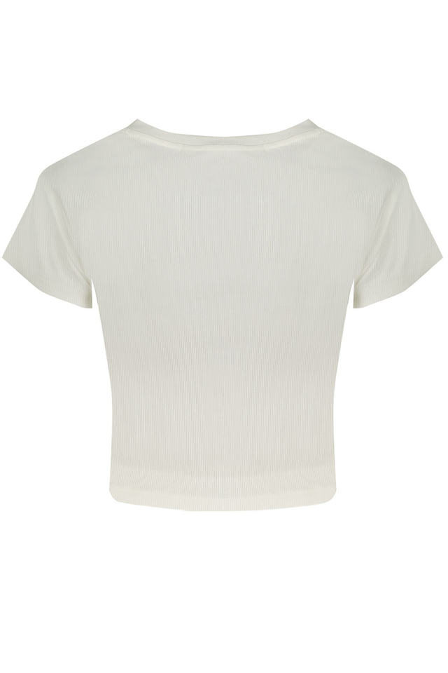 9806CALVIN KLEIN T-SHIRT MANICHE CORTE DONNA BIANCO