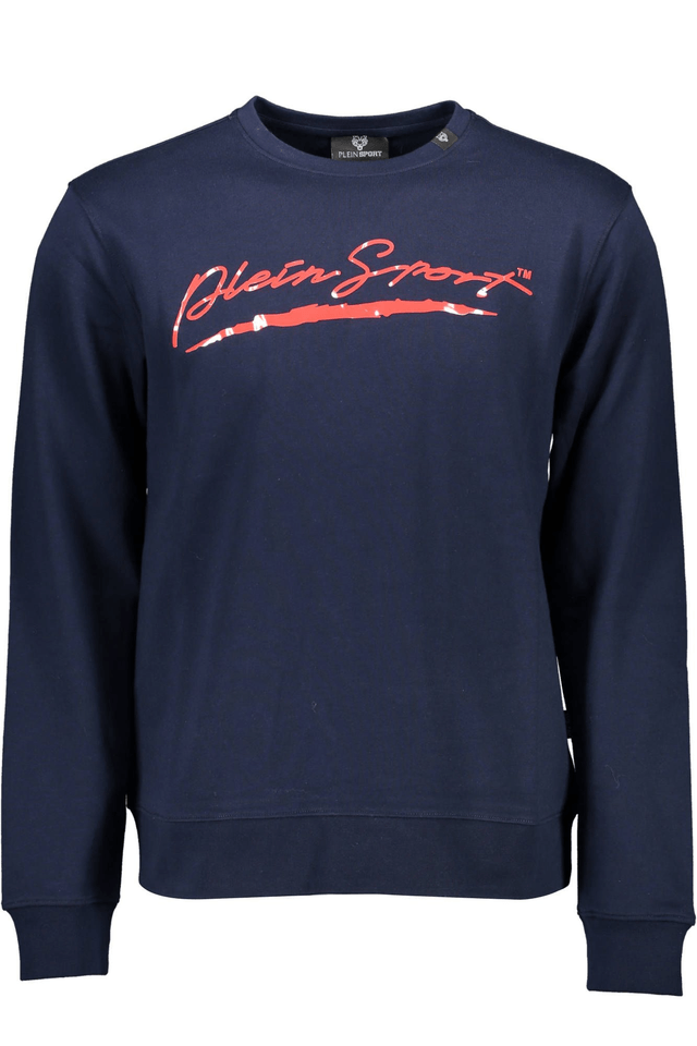 1290PLEIN SPORT FELPA SENZA ZIP UOMO BLU