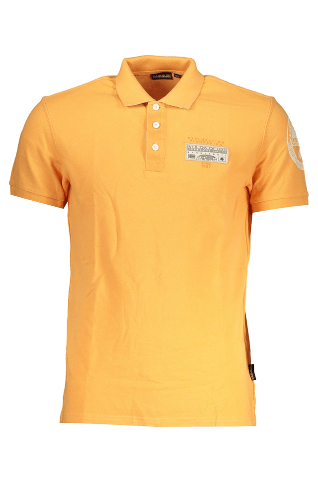 7711NAPAPIJRI POLO MANICHE CORTE UOMO ARANCIO